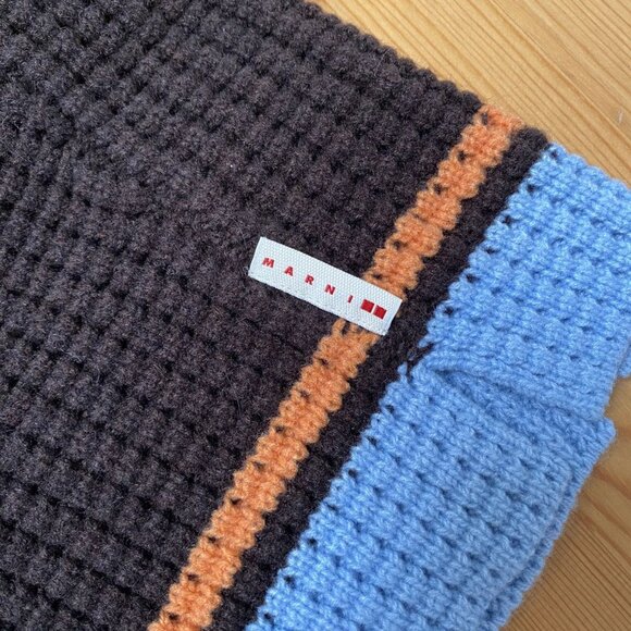 Marni Brown and Blue Knit Hat - Picture 3 of 4